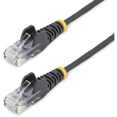 Startech.com CAT6 CABLE - 1 M - BLACK SLIM RJ45 1M BLACK