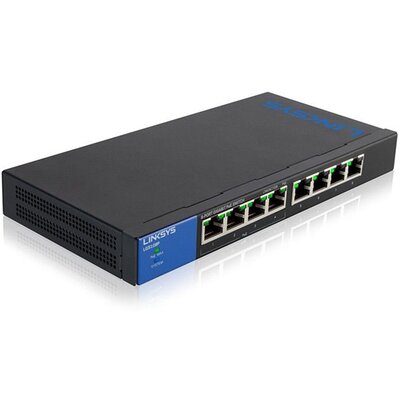 Linksys SMB LGS108P 8port GbE LAN 4x POE+ port nem menedzselhető asztali Switch