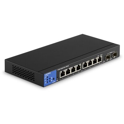 Linksys SMB LGS310MPC 8port POE+ GbE LAN +2 SFP Port Smart menedzselhető asztali Switch