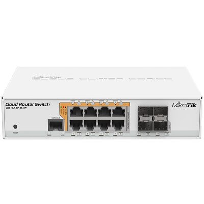 MikroTik CRS112-8P-4S-IN 8port GbE LAN PoE 4xSFP port Cloud Router Switch