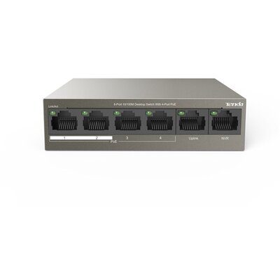 Tenda TEF1106P-4-63W 6port 5FE +1 GbE Uplink LAN PoE (63W) switch