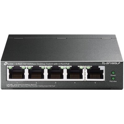 TP-Link TL-SF1005LP 5x10/100Mbps LAN port 4xPoE nem menedzelhető asztali switch