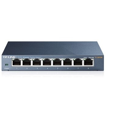 TP-Link TL-SG108 8port 10/100/1000Mbps LAN nem menedzselhető asztali Switch