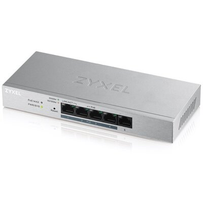 ZyXEL GS1200-5HP v2 5port GbE LAN PoE (60W) web menedzselhető asztali switch