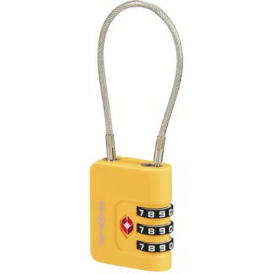 Samsonite TA REVOLUTION Cablelock 3 Dial Tsa sárga számzáras bőröndlakat