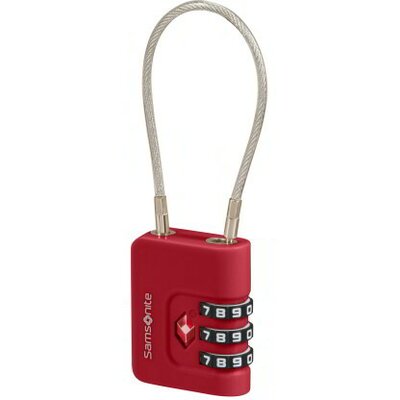 Samsonite TA REVOLUTION Cablelock 3 Dial Tsa piros számzáras bőröndlakat