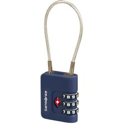 Samsonite TA REVOLUTION Cablelock 3 Dial Tsa kék számzáras bőröndlakat