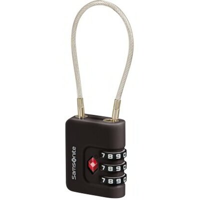 Samsonite TA REVOLUTION Cablelock 3 Dial Tsa fekete számzáras bőröndlakat