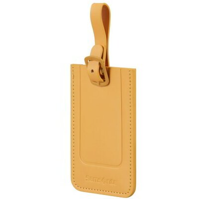 Samsonite TA REVOLUTION Rectangle Luggage Tag X2 sárga bőröndcímke