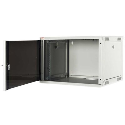 Lande LN-EUBOX07U5445-LG-1 EURObox 19" 7U 540x450 szürke fali rack szekrény