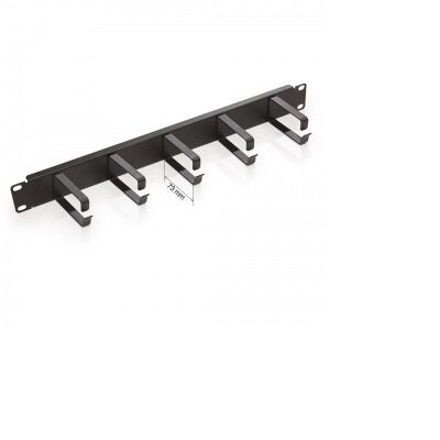 Triton 19" 1U fém patch rendező panel 73 mm-es gyűrűkkel