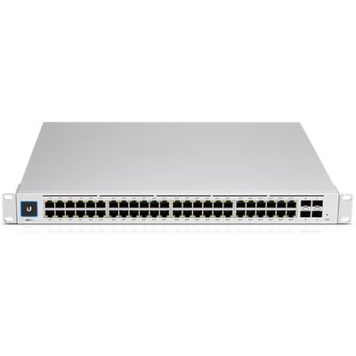 Ubiquiti UniFi USW-PRO-48-POE Gen2 48port GbE LAN 40xPoE+ 8xPoE++ 4xSFP+ port L3 menedzselhető switch