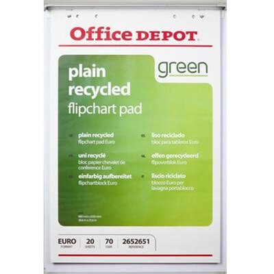 Office Depot 5 tömb újrahasznosított sima flipchart papír
