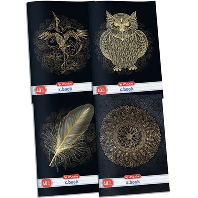 Herlitz Black&Gold A4 40lapos vonalas füzet