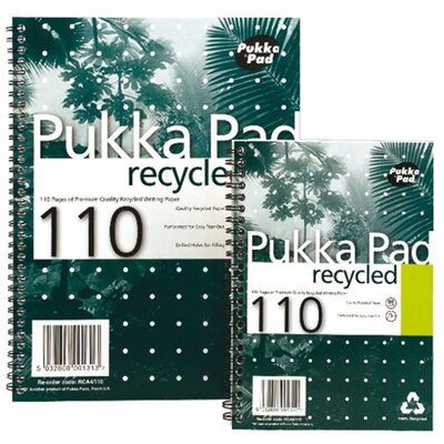 Pukka Pad Recycled A5 110 oldalas vonalas spirálfüzet