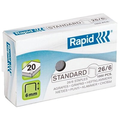 Rapid Standard 26/6 1000db/doboz fűzőkapocs