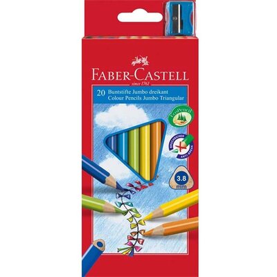 Faber-Castell Grip Junior háromszög alakú 20db-os vegyes színű színes ceruza