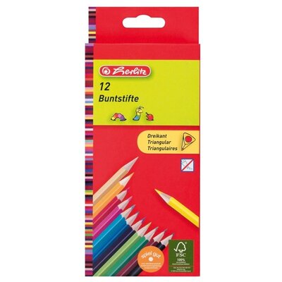 Herlitz Trio lakkozott 12db-os vegyes színű színes ceruza