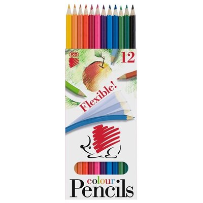 ICO Süni hajlítható 12db-os vegyes színű színes ceruza