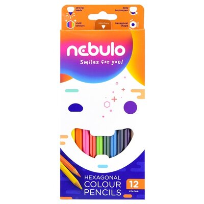 Nebuló 12db-os vegyes színű színes ceruza