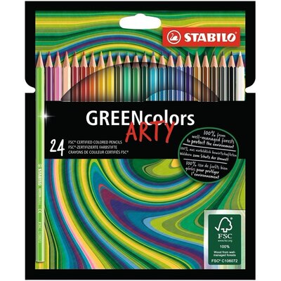 Stabilo Green colors Arty 24db-os vegyes színű színes ceruza