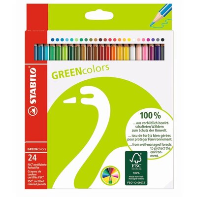 Stabilo Greencolors 24db-os vegyes színű színes ceruza