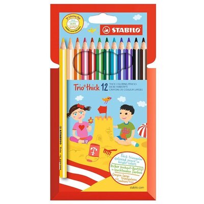 Stabilo Trio vastag 12db-os vegyes színű színes ceruza