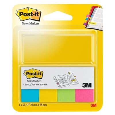 Post-it 670-4U 20×38mm 4×50db színes jelölőlap