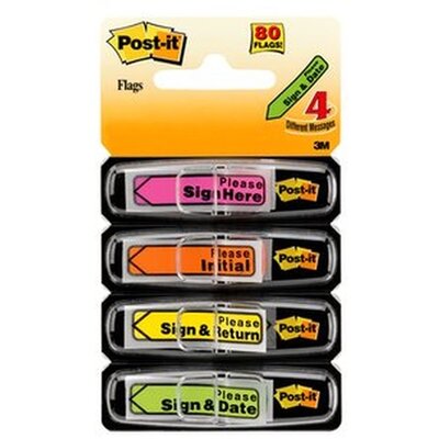 Post-it 684-ARR4 11,9x43,2mm öntapadós 4x24db neon jelölőnyíl