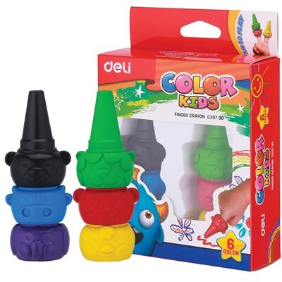 Deli Color Kids 6db-os vegyes színű zsírkréta készlet