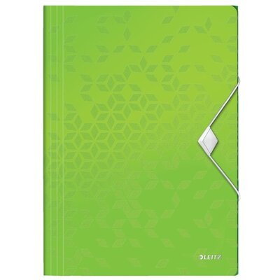 Leitz Wow polipropilén zöld gumis mappa