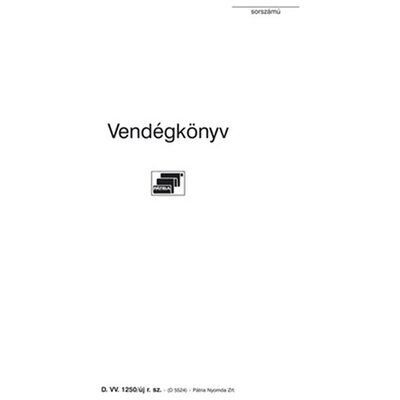 D.VV.1250/UJ 140x200mm 48oldalas "Vendégkönyv" nyomtatvány
