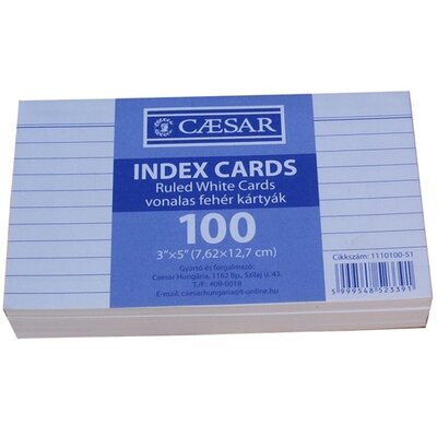 Caesar vonalas 100db/csomag indexkártya
