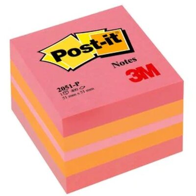 Post-it 51×51mm 400lap rózsaszin öntapadó mini jegyzetkocka