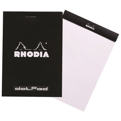 Rhodia A5 ponthálós 80lap fekete jegyzettömb