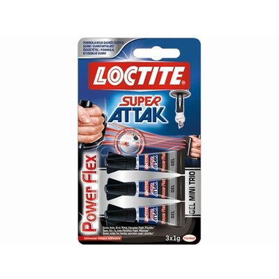 Henkel Loctite Super Bond Minitrio Power Flex 3x1g gél pillanatragasztó