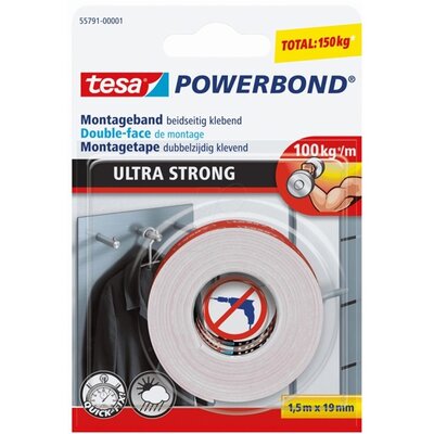 Tesa Extra Power 1,5mx19mm erős kétoldalú ragasztószalag