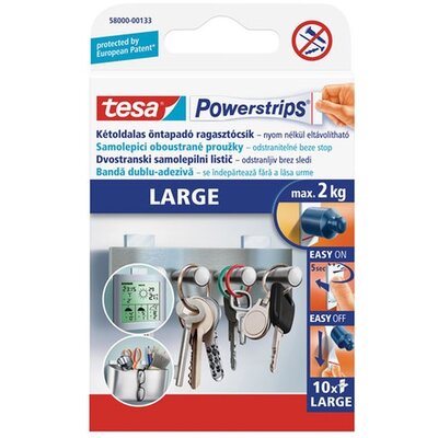 Tesa Powerstrips 50x20mm 10db kétoldalas ragasztócsík