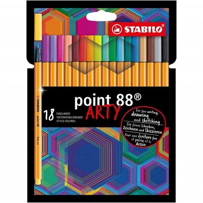 Stabilo ARTY Point 88 18db-os vegyes színű tűfilc készlet