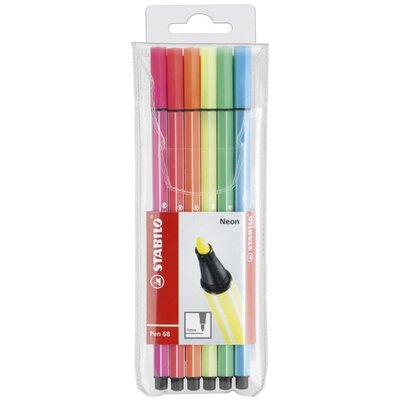 Stabilo Pen 68 neon 6db-os vegyes színű filctoll készlet