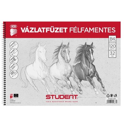 ICO Student B4 félfamentes vázlatfüzet