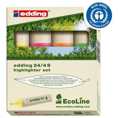 Edding 24 Ecoline 4db-os vegyes színű szövegkiemelő