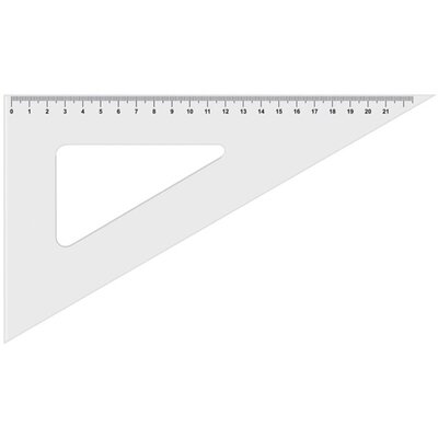 Koh-I-Noor 45fokos átlátszó háromszög vonalzó