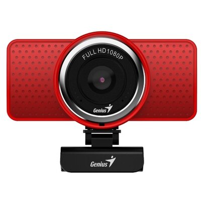 Genius Ecam 8000 1080p piros webkamera