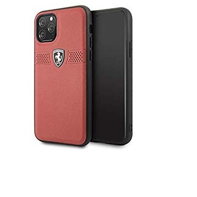 FERRARI Off Track iPhone 11 Pro piros szemcsés bőrtok