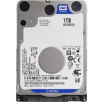 Western Digital 2,5" 1000GB belső SATAIII 5400RPM 128MB Blue WD10SPZX notebook winchester