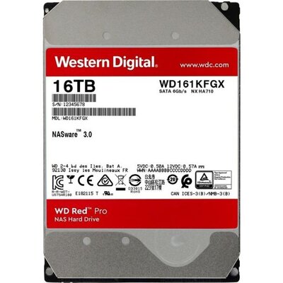 Western Digital 3,5" 16000GB belső SATAIII 7200RPM 512MB RED PRO WD161KFGX winchester 5 év