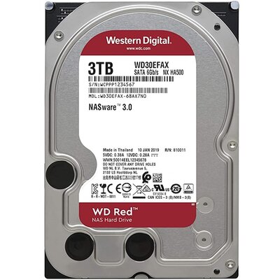 Western Digital 3,5" 3000GB belső SATAIII 5400RPM 256MB RED WD30EFAX winchester 3 év