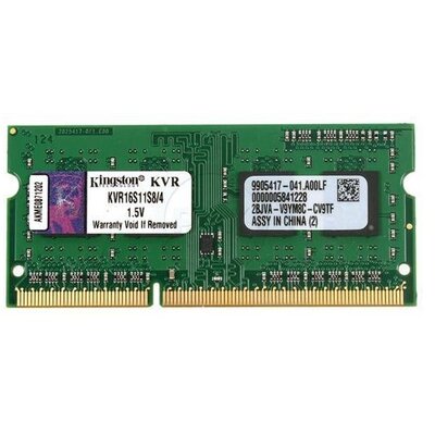 Kingston 4GB/1600MHz DDR-3 (KVR16S11S8/4) notebook memória