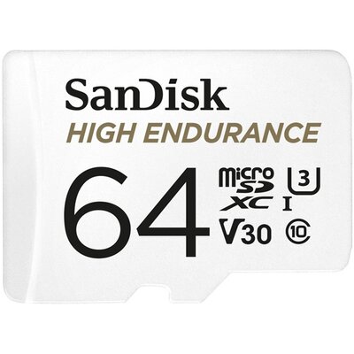 Sandisk 64GB SD micro (SDXC Class 10 UHS-I U3) High Endurance memória kártya